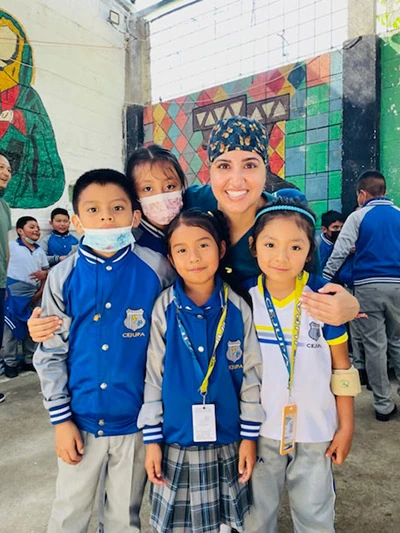 Dental hygienist helping with poverty-stricken areas in the community