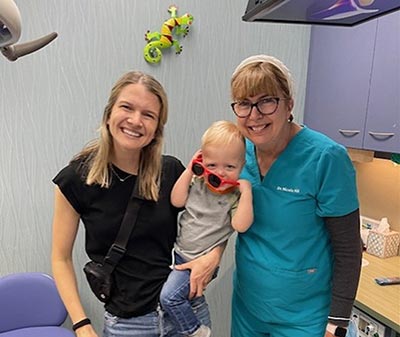 pediatric dental care patient with doctor at ABC Dentistry in Schaumburg, IL